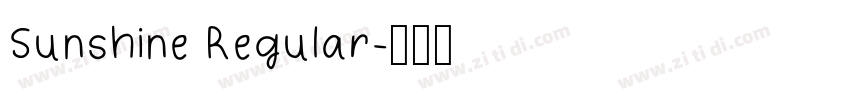 Sunshine Regular字体转换